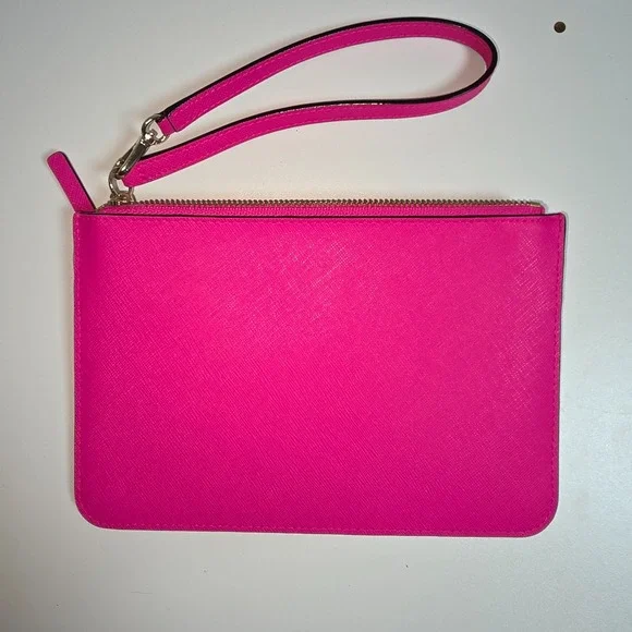 Kate Spade New York Wallets Womens Laurel Way Tinie Pink Leather Zip Wristlet - Picture 4 of 5
